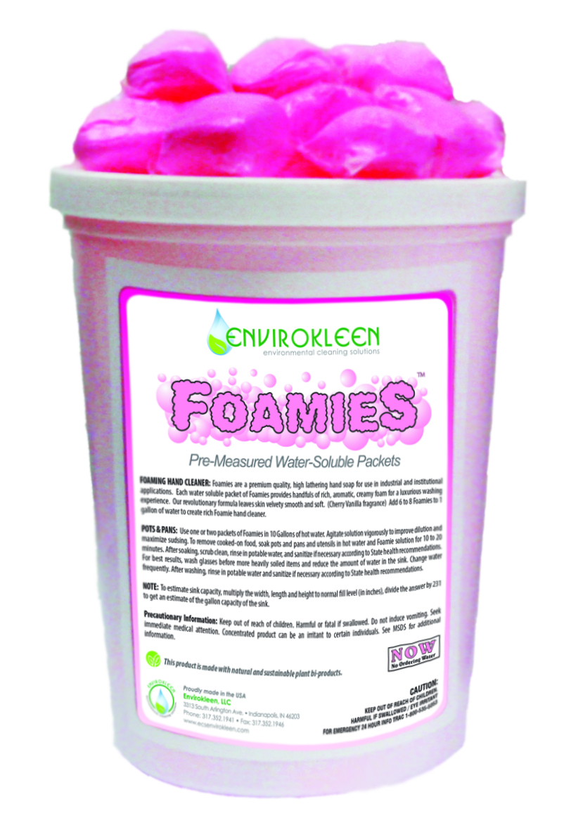 Foamies product packaging